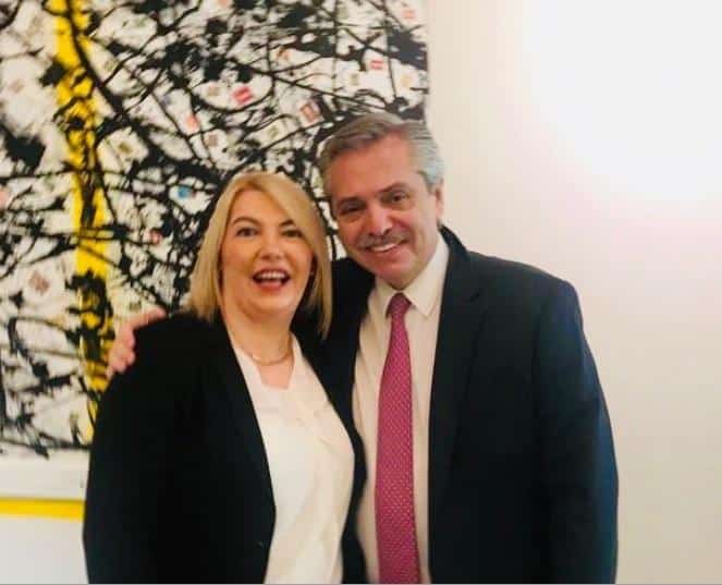 Rosana Bertone estuvo junto a Alberto Fernández