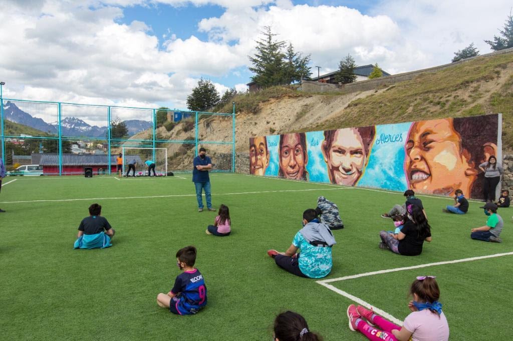 Municipalidad inauguró el playón deportivo del Barrio Los Alerces