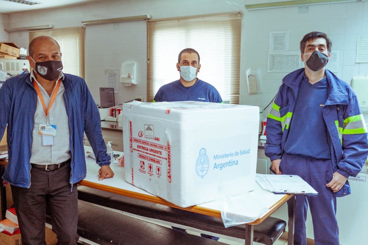 Hoy llegaron 500 dosis de la vacuna Sputnik V para Tolhuin y Ushuaia
