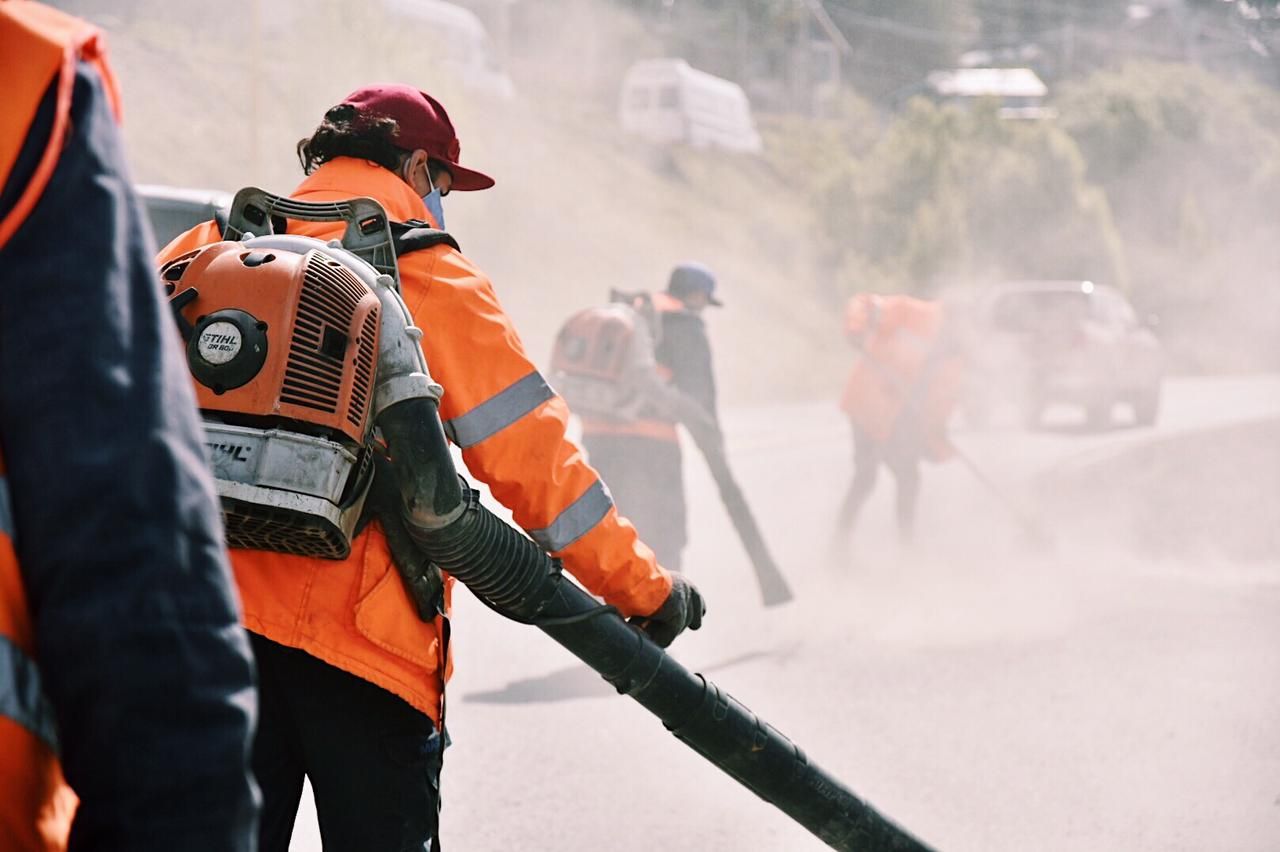 Realizan la demarcación de la Av. Héroes de Malvinas