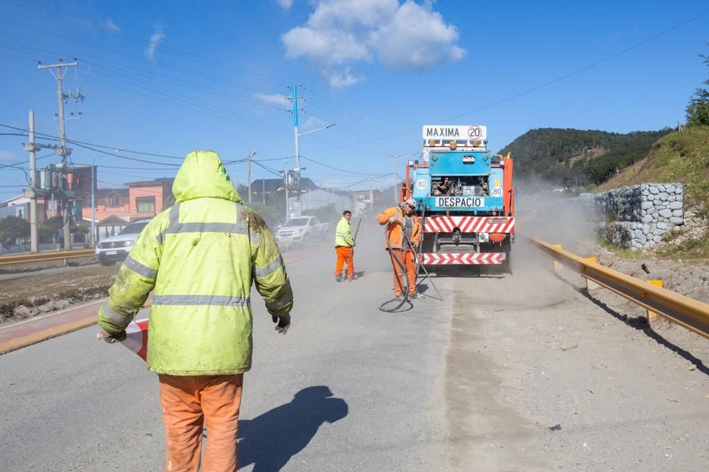 Concluyeron los trabajos de demarcación de la Avenida Héroes de Malvinas