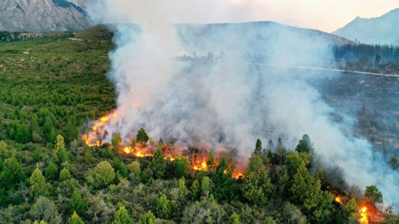 Todavía quedan focos de incendios activos en Río Negro y Chubut