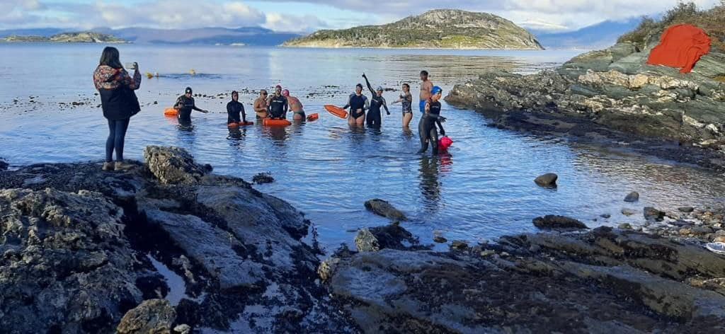 Nadadores fueguinos recibirán el invierno en el Canal Beagle