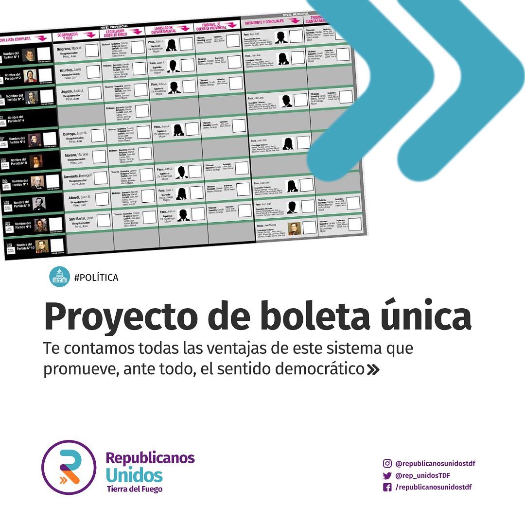 Republicanos Unidos impulsan el proyecto de boleta única