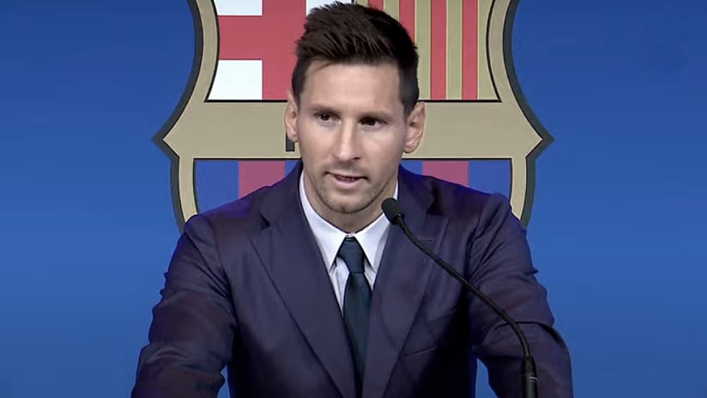 Entre lágrimas, Lionel Messi se despidió del Barcelona