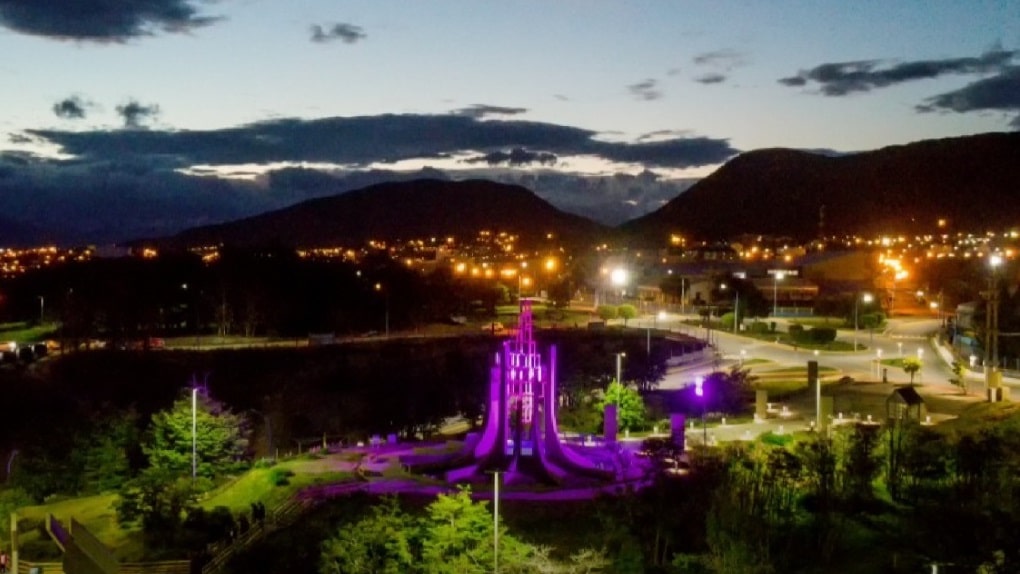 Show de luces en el Paseo del Centenario