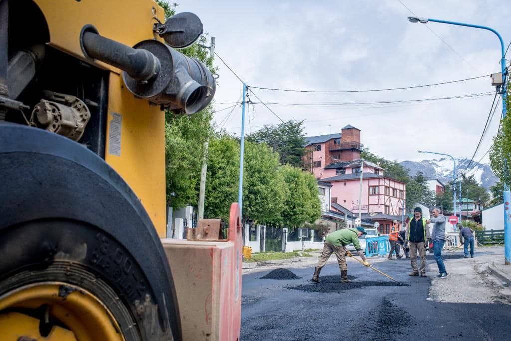 Repavimentaron un tramo de la calle Rivadavia