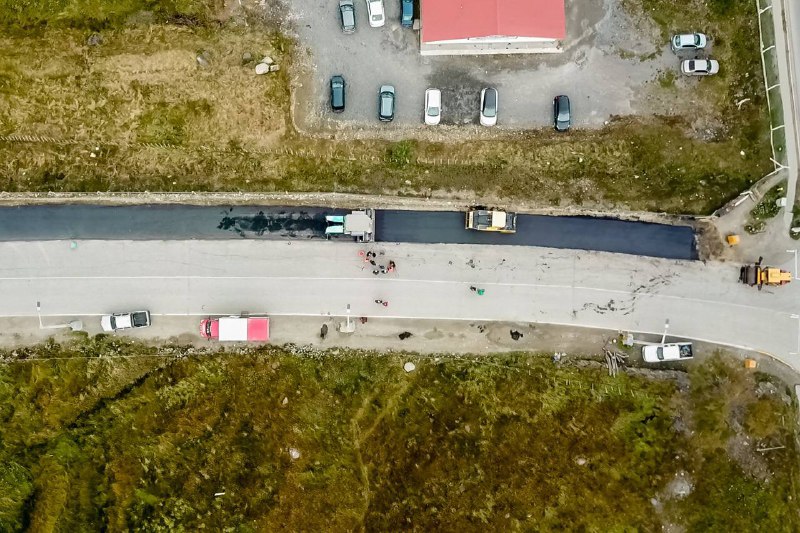 Avanza la construcción de la bicisenda en la calle 44 héroes del Submarino ARA San Juan