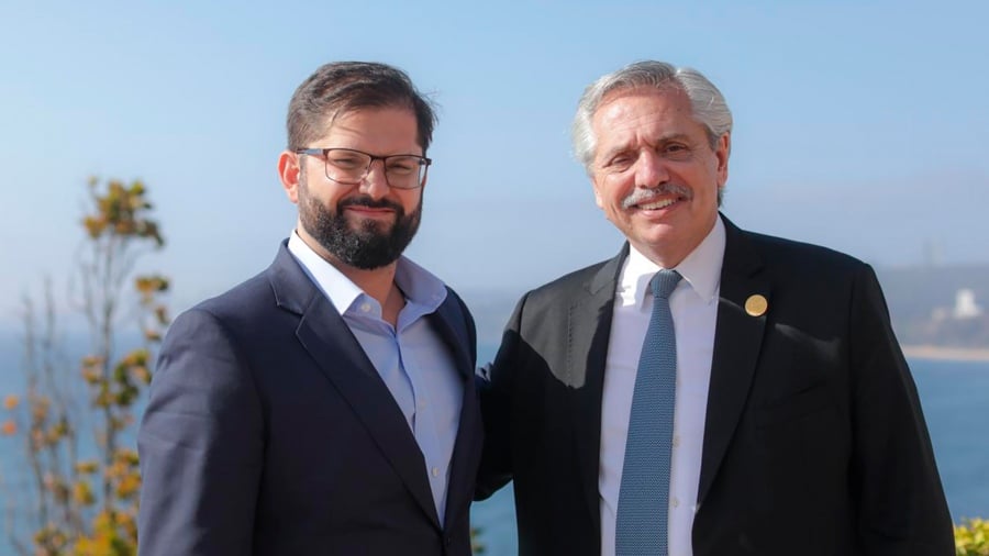 Visita del presidente de Chile Gabriel Boric a la Argentina