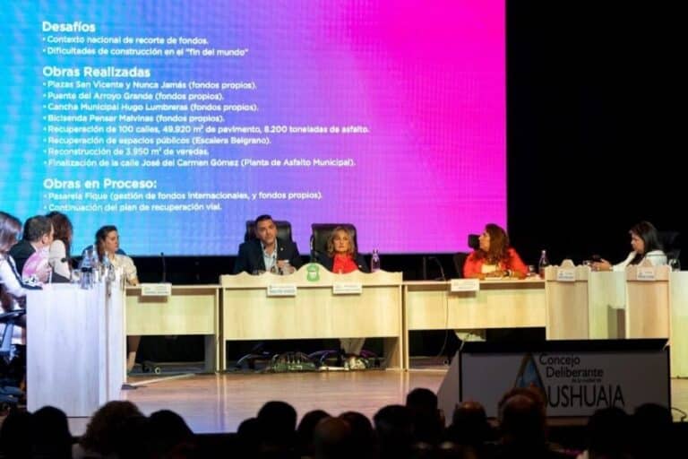 Vuoto inauguró el 42° período de sesiones ordinarias del concejo deliberante de Ushuaia